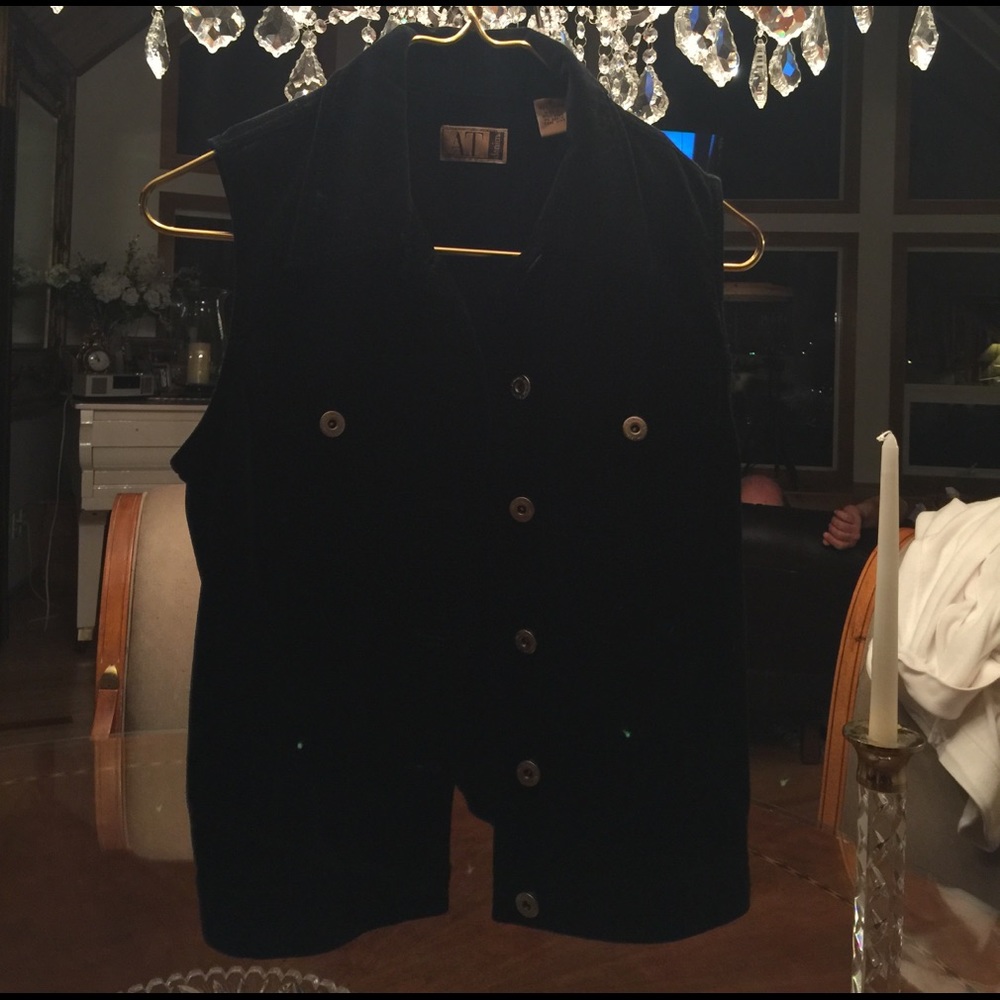 Black Velvet Vest