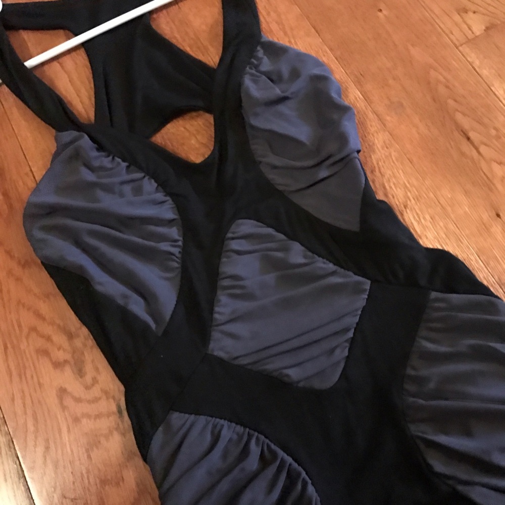 ASOS black & gray bodycon mini dress - Picture 2 of 4