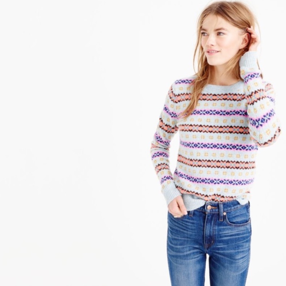 J crew 100% wool. Cute and cozy sweater