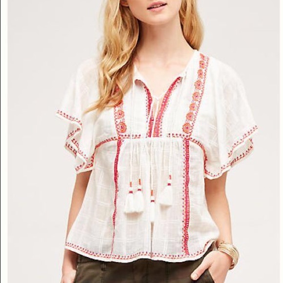 Anthropologie Tops - Anthropologie Peasant Blouse