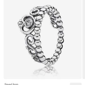 Pandora silver princess ring