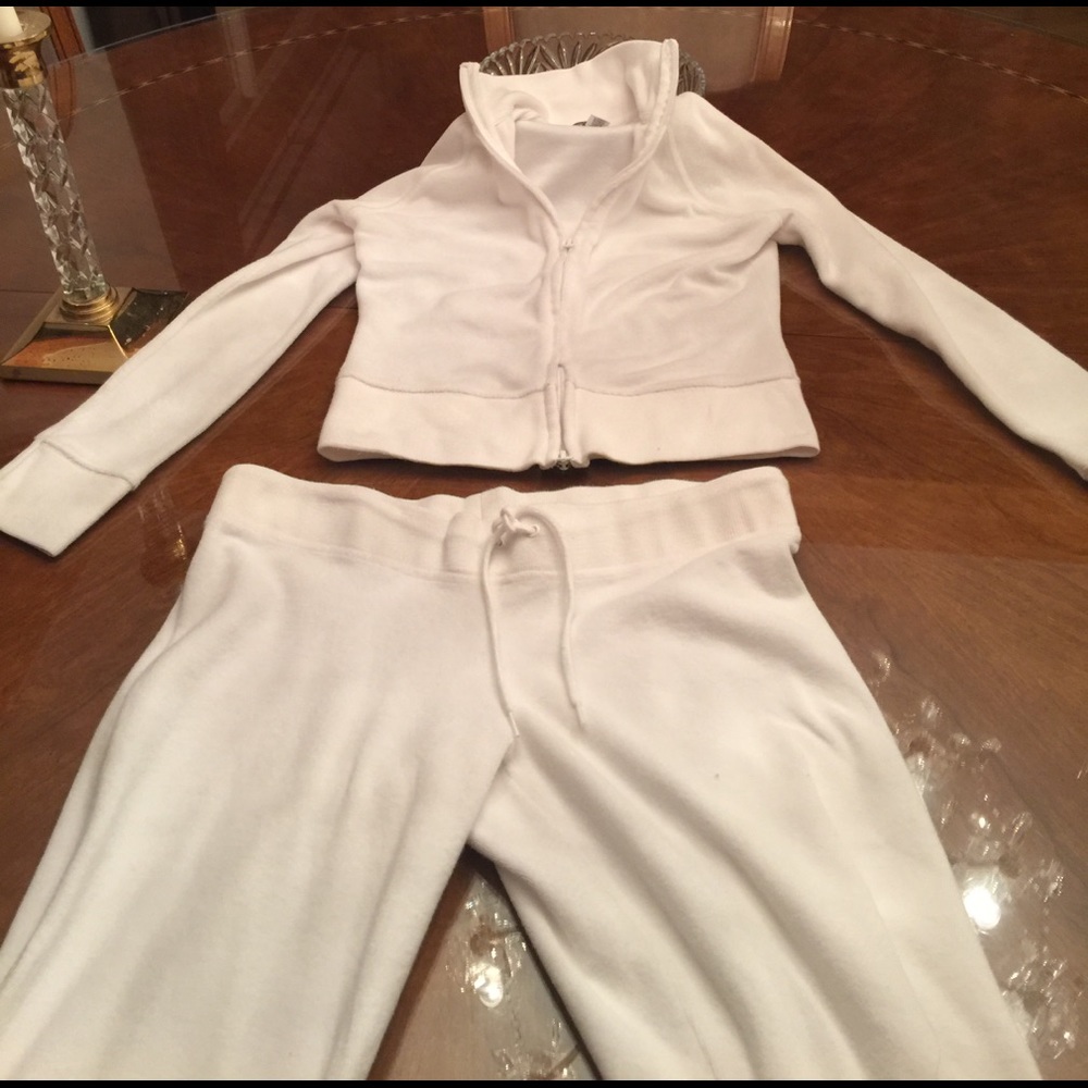 White Terry Exercise Suit
