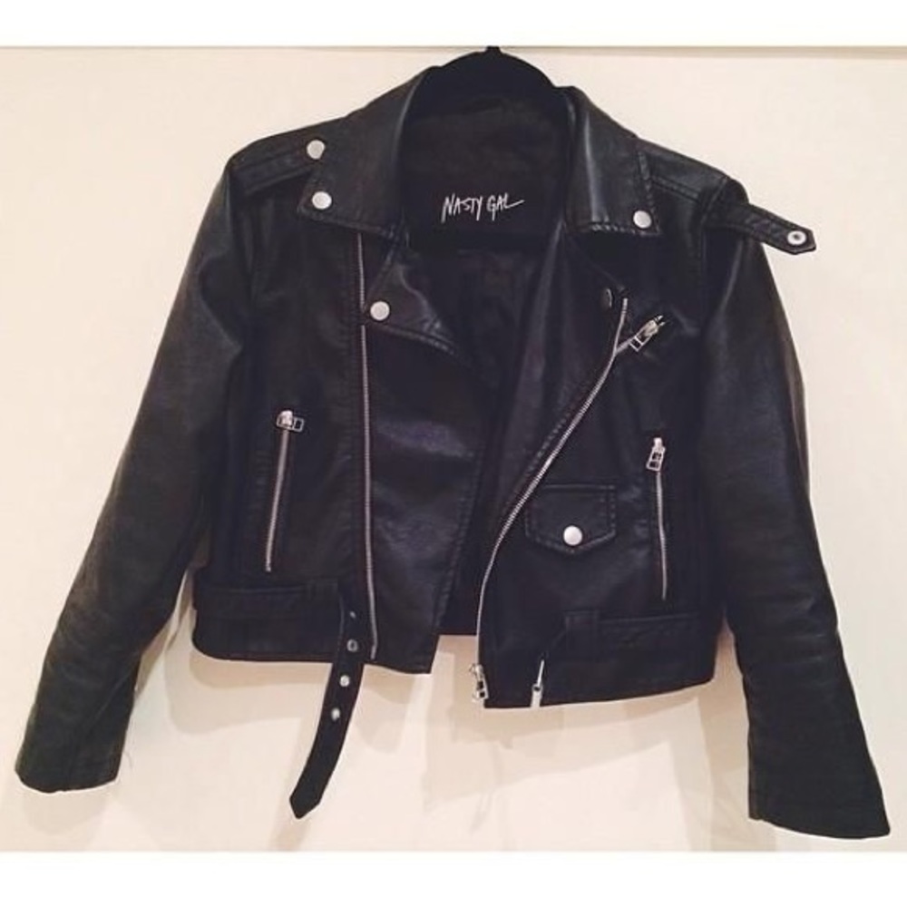 Nasty Gal Cropped Moto Jacket