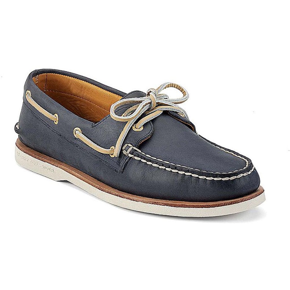 SOLD Sperry topsider AO Gold in Navy