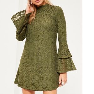 Olive lace swing dress size 4