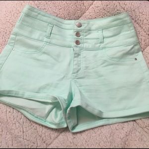Mint high waisted shorts