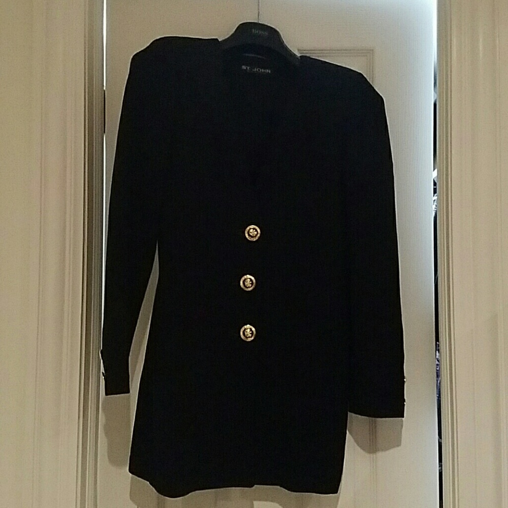 St. John Santana Knit Long Skirt Suit