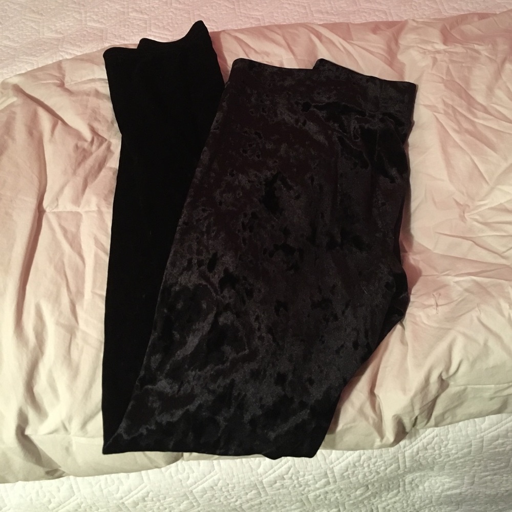 Velvet leggings