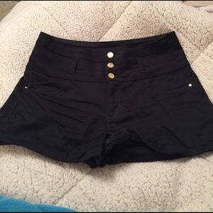 Black high waisted shorts