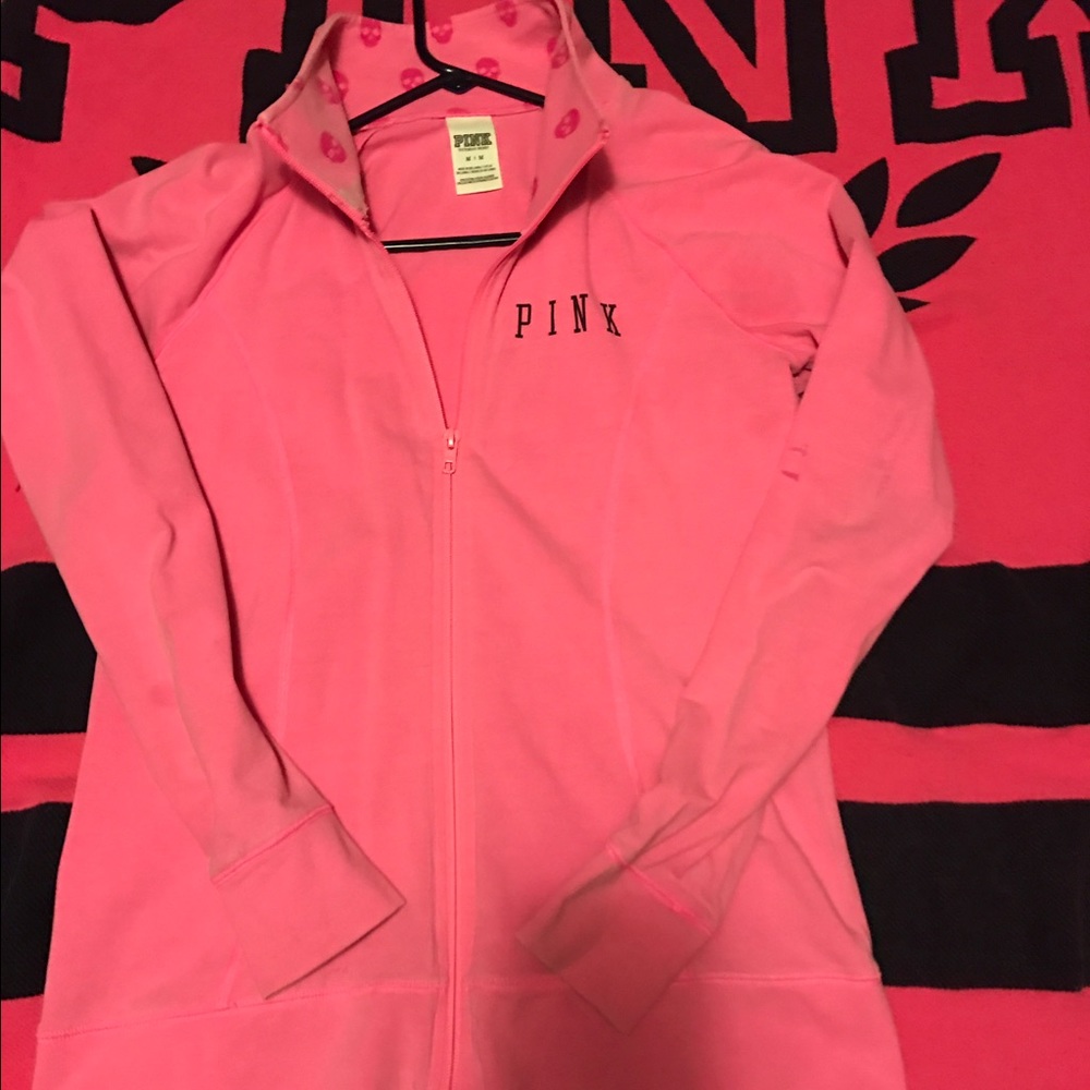 Vs pink skull hoodie