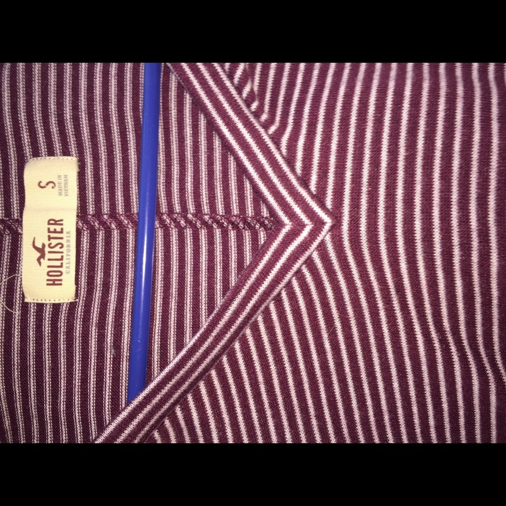 Red and white stripe soft long t