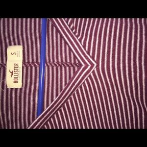 Red and white stripe soft long t