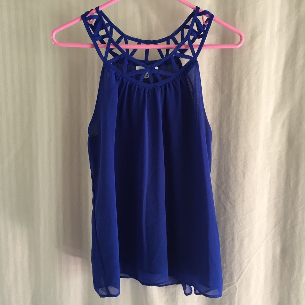 Royal blue adorable tank top
