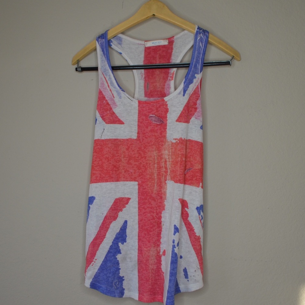 Distressed British Flag Tank