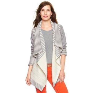 Cozy Gray and White Sweater