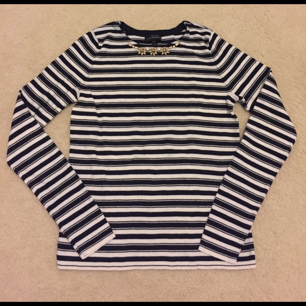 Black & White Striped Sweater T-shirt