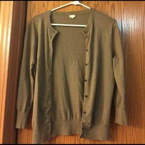 J.Crew Taupe Button Down Cardigan