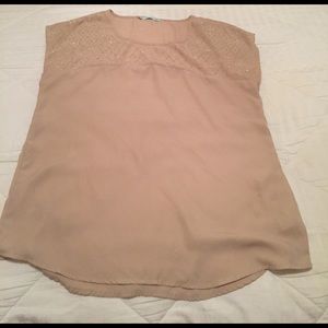 Maurice's beige jeweled top