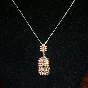Swarovski Crystal & Sterling Silver Guitar