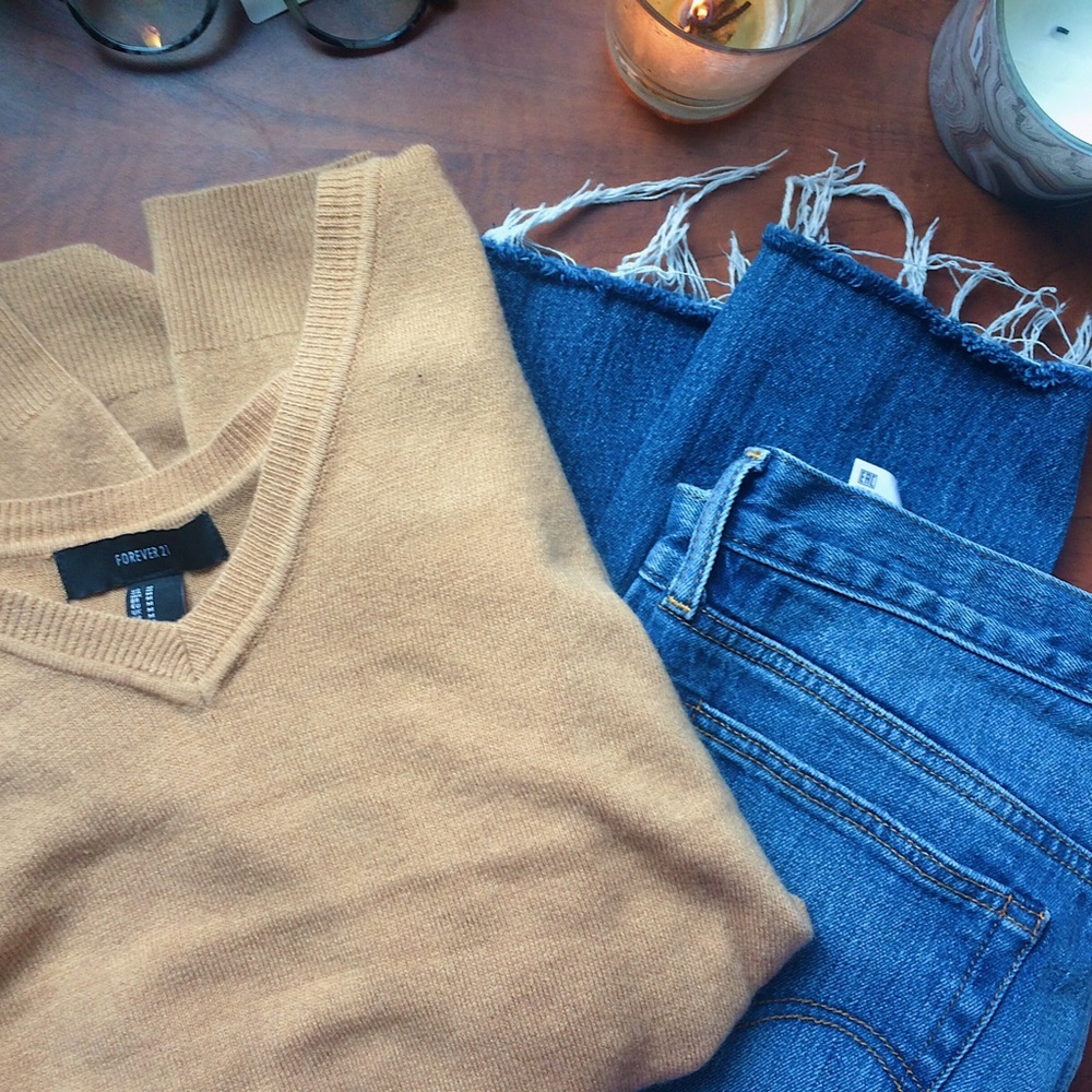 Tan pull over sweater