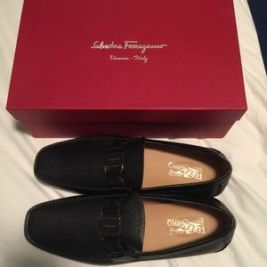 MEN's Black Ferragamo Drivers, BRAND NEW! Size 12