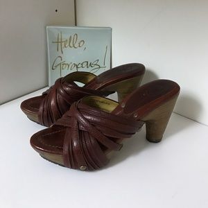 Frye Boots wooden heels. Sz 7