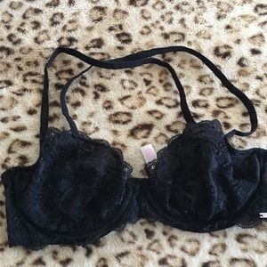 Pink Unlined Lace Bra