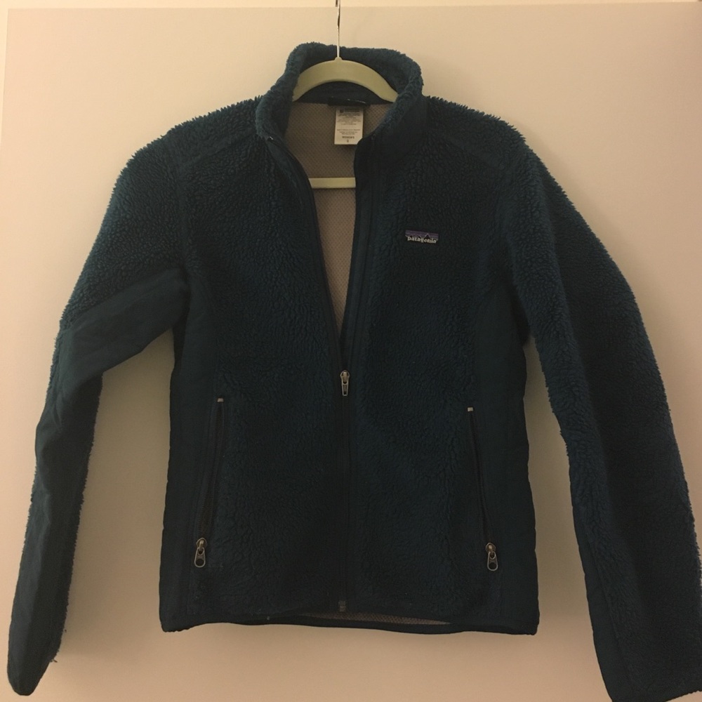 Patagonia dark turquoise wool jacket