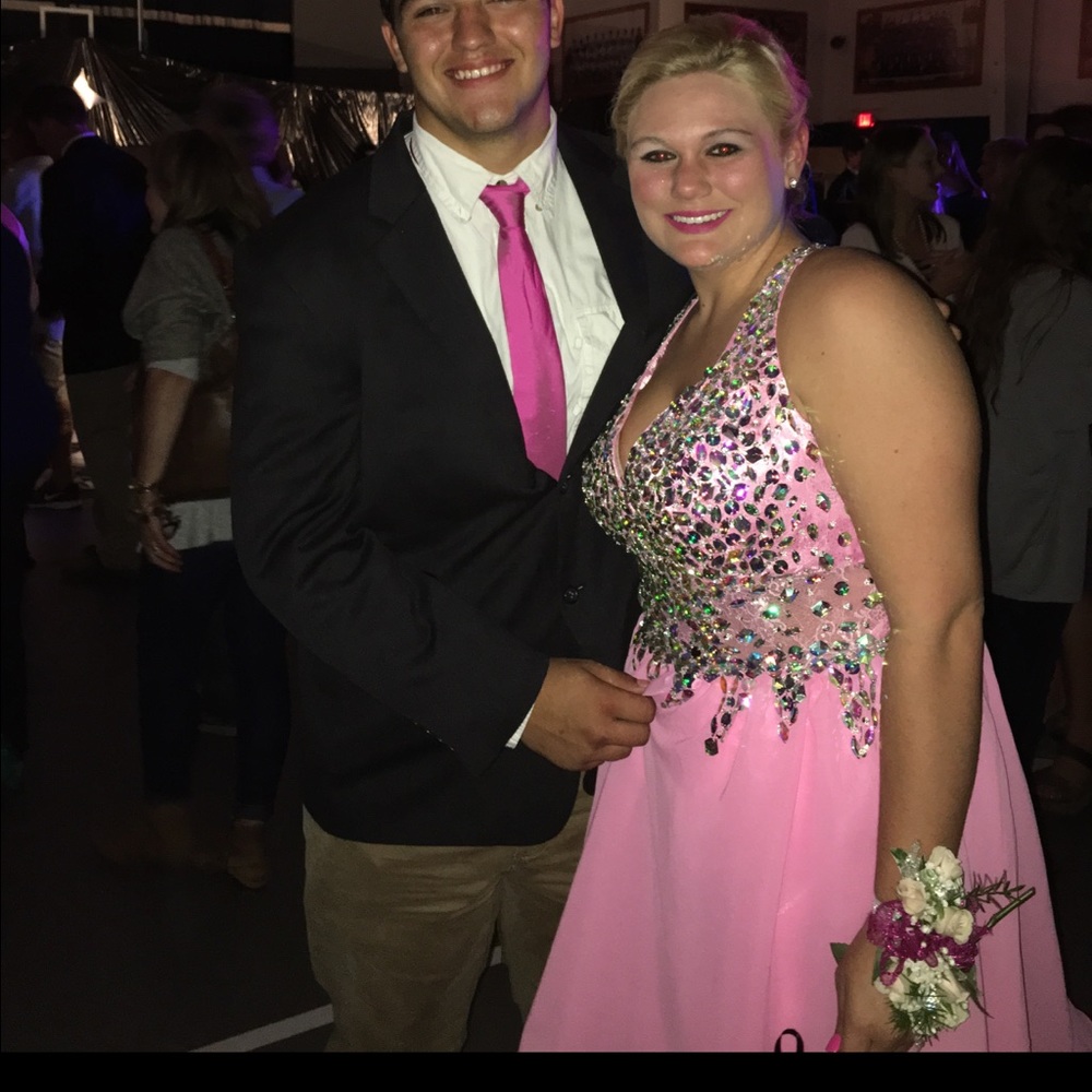 Hot pink formal dress