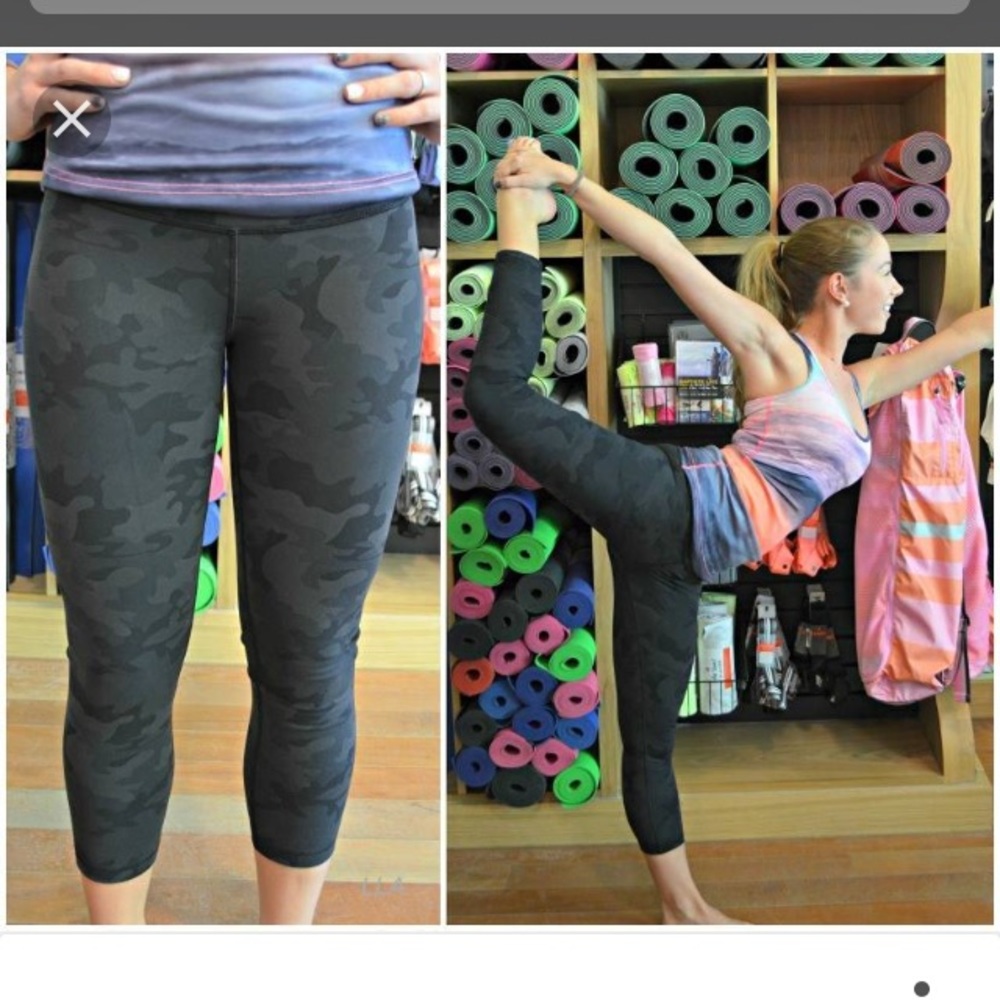 Lululemon black camo wonder under Sz 4