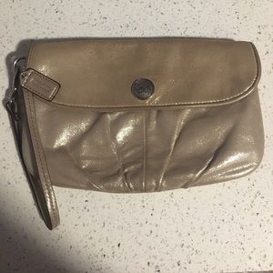 Gold Coach Wristlet