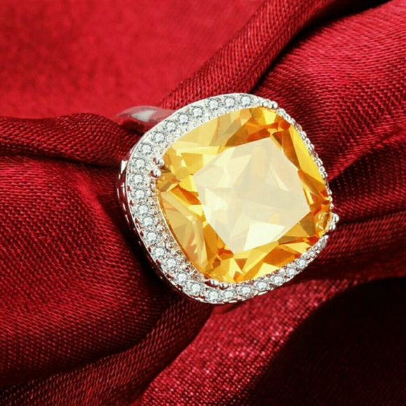 Ring Natural Morganite main stone. Zircon accents. - Picture 2 of 5