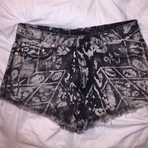 B&W denim shorts
