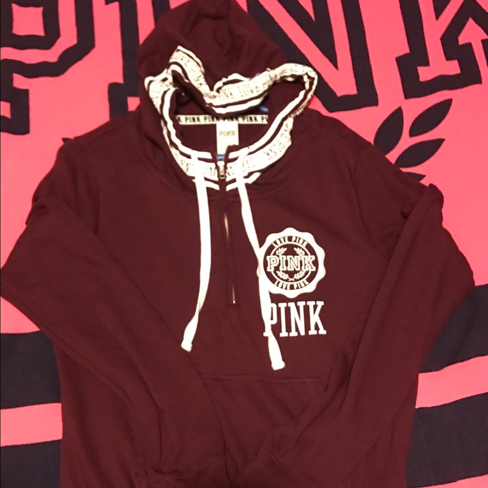 Vs pink half zip