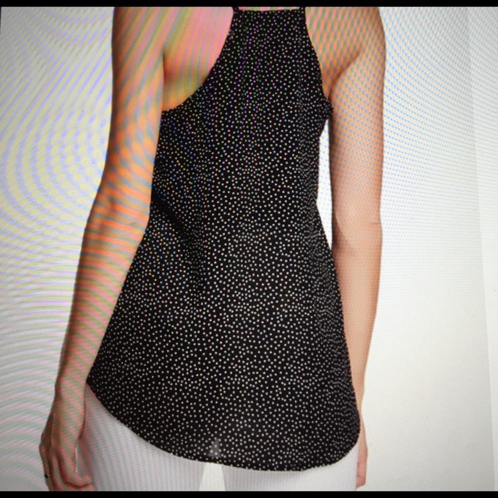 Ro & De Cutaway Inset Tank Black White Polka - Picture 5 of 5
