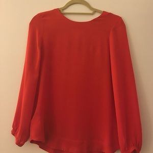 Steven Alan %100 silk red blouse