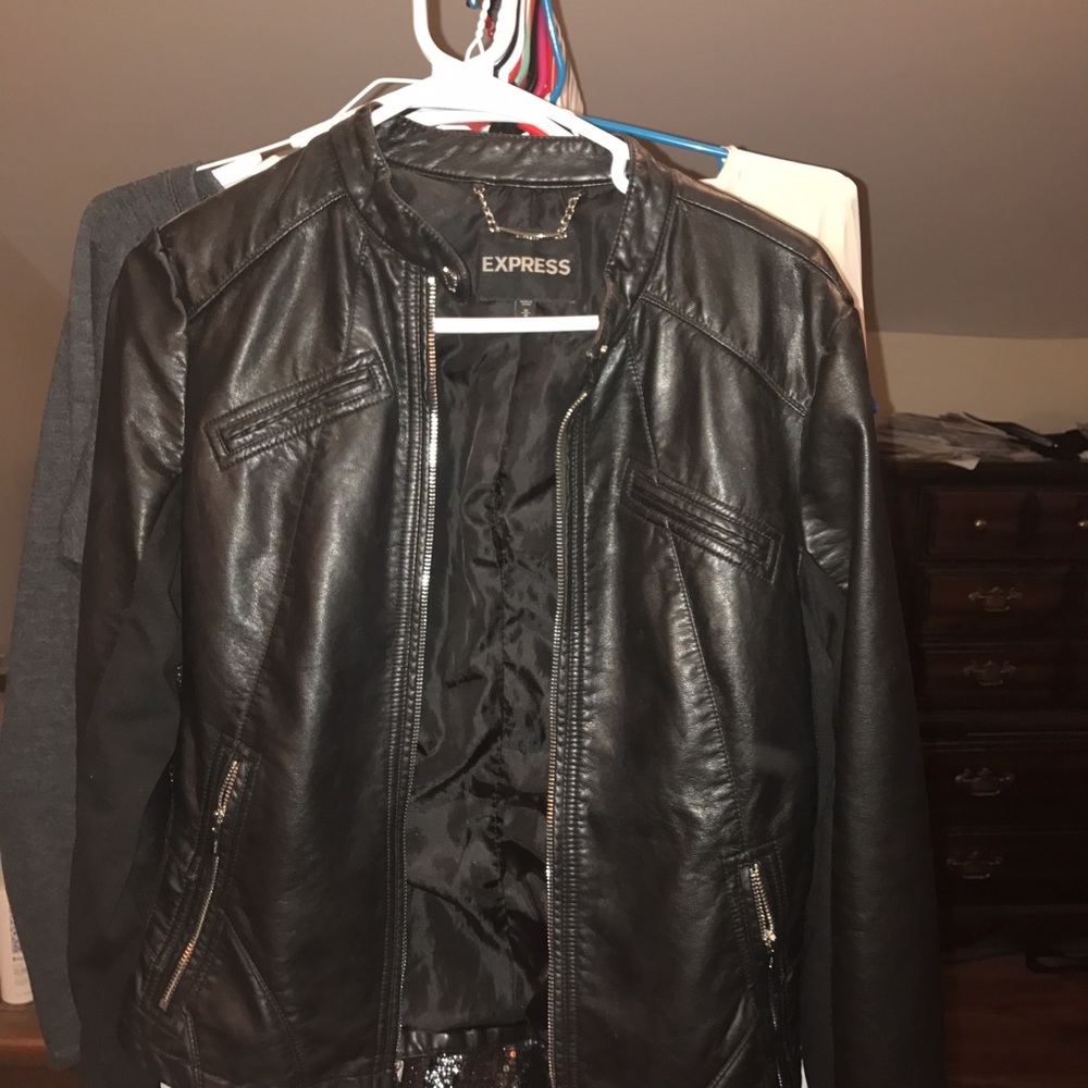 Express leather jacket.