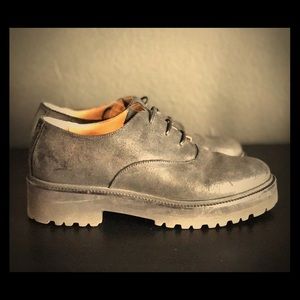 Maison Margiela MM6 distressed track sole oxfords