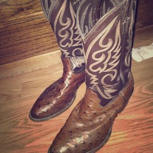 Larry Mahan ostrich boots size 10