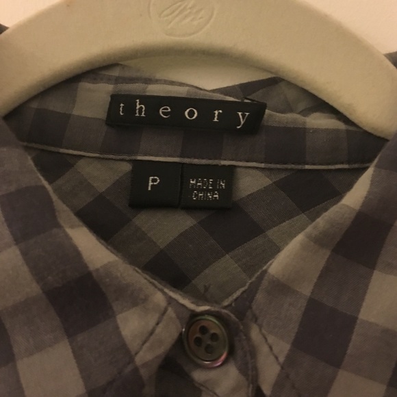 Theory gingham button down! - Picture 2 of 2
