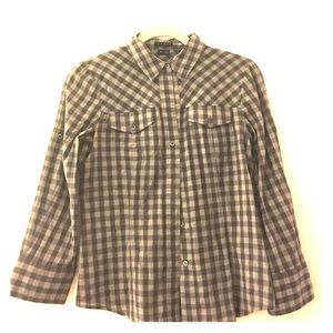 Theory gingham button down!