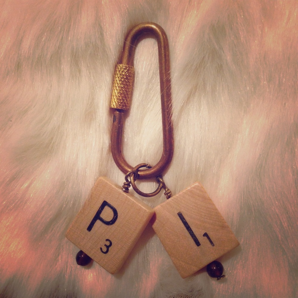 Scrabble purse or keychain accessory