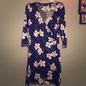 Black and white floral dress