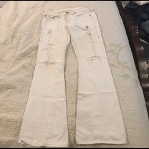 True Religion White Hot Distressed Bootcut