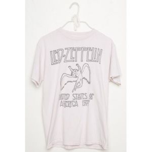 BNWT LIGHT PINK WASH LED ZEPPELIN TEE