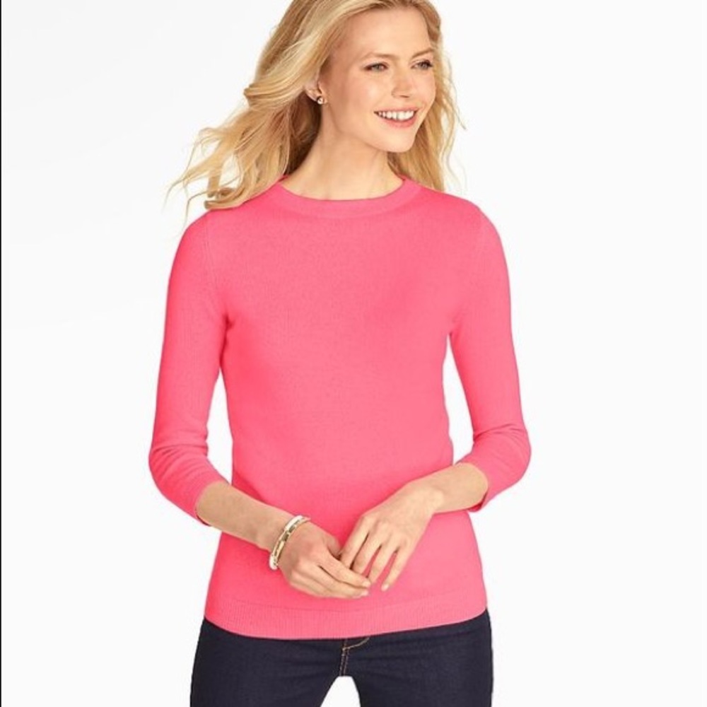 Pure Cashmere Talbots Pink Sweater Size Small VGUC