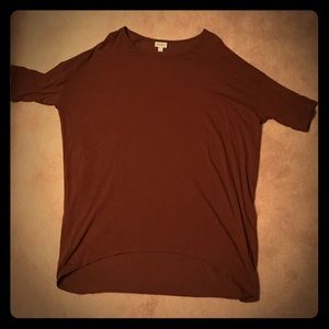 Lularoe Solid Brown Irma Large EUC