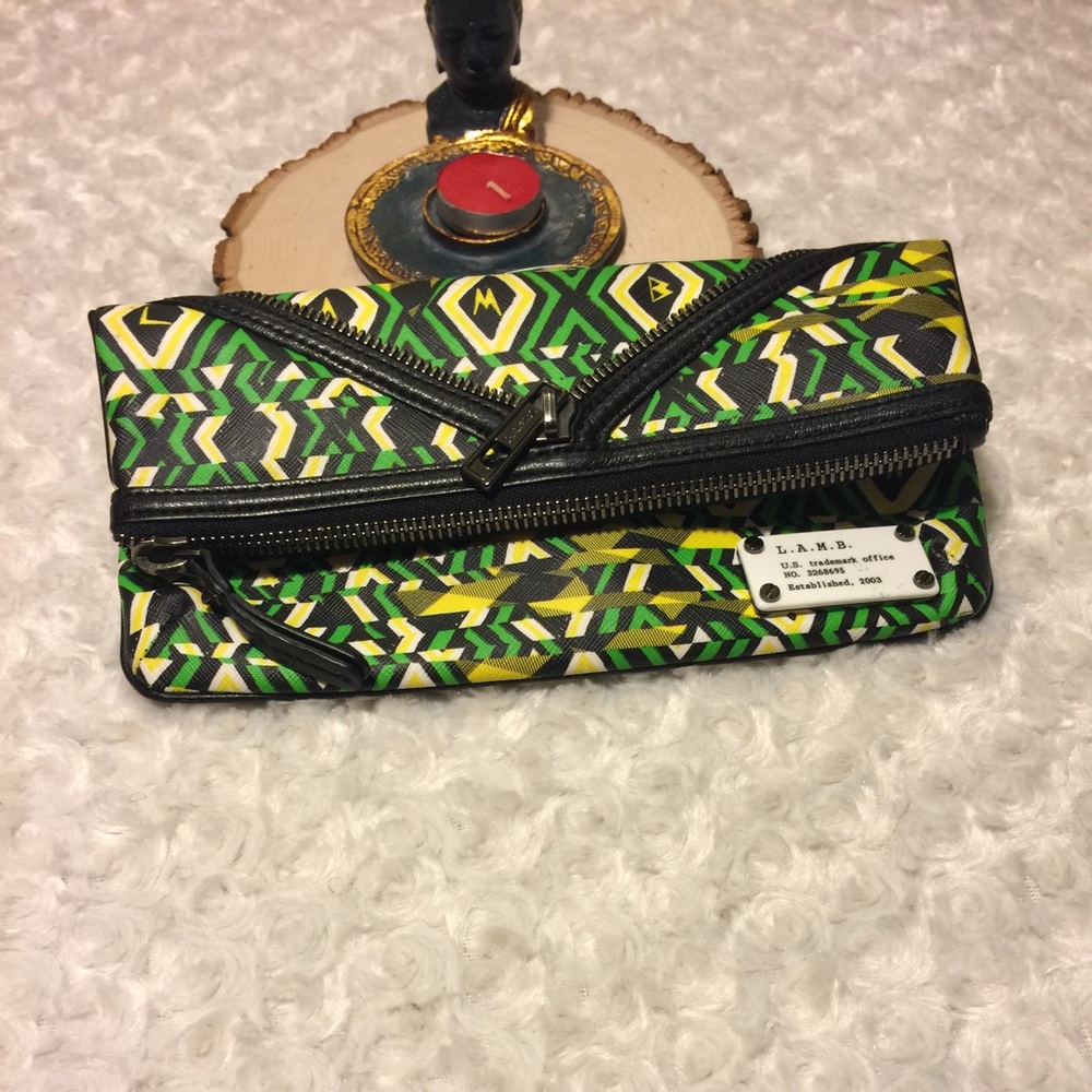 L.A.M.B Clutch Purse Geometric Pattern