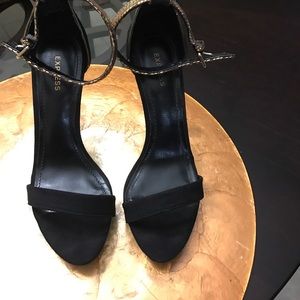 Heels from express black and gold size 6