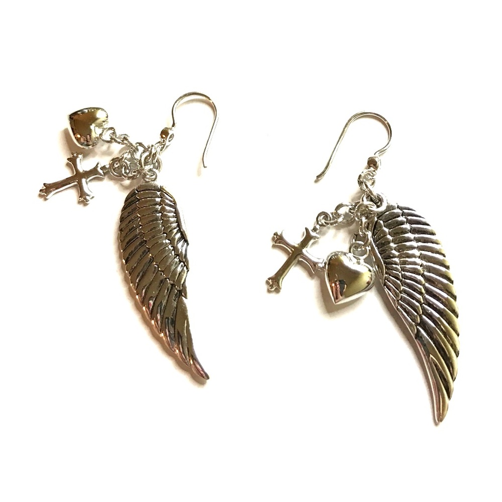 Rush Vii Angel Wing Silver Earrings